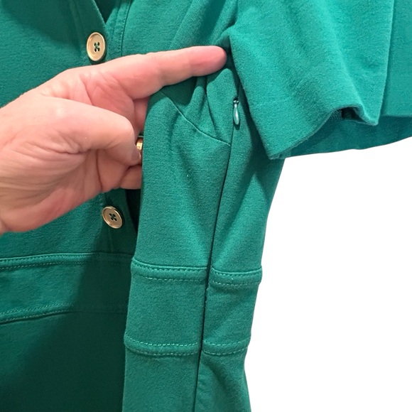 Boden Green (“Bear Grass”) Nicolette Ponte Short Dress - Size 10, Career Wear - Picture 7 of 11